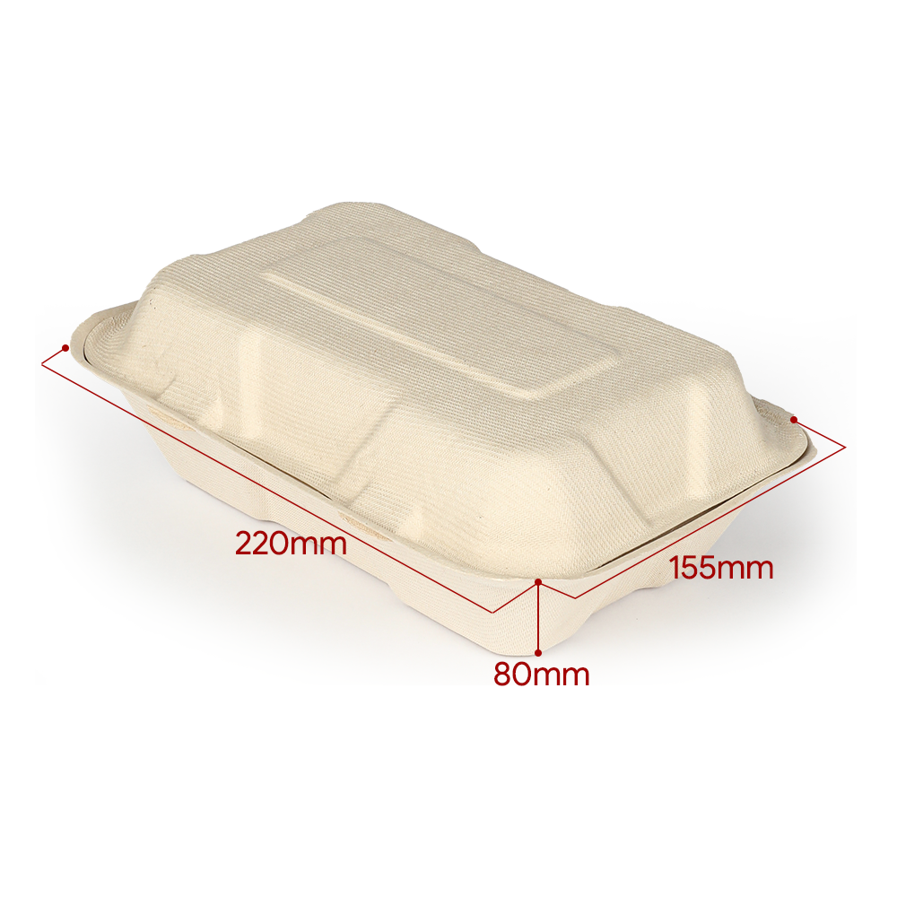 生分解可能な使い捨てサトウキビ渣の持ち帰り食品容器、中国生分解可能